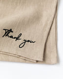 Embroidered linen napkin set of 4