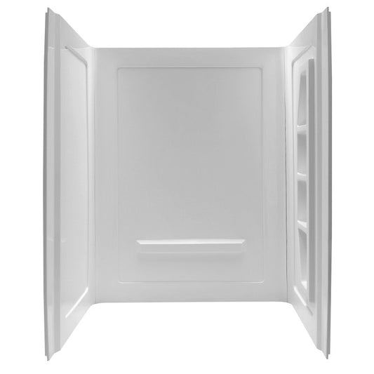 Forum 60 in. x 36 in. x 74 in. 3-piece DIY Friendly Alcove Shower Surround in White