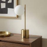Ethereal Modern Small Brass Metal Table Lamp