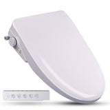ANZZI Smart Bidet Seat for Elongated Toilets, Auto Open/Close Lid, Self-Cleaning Nozzle, Integrated Deodorizer, Warm Air Dryer, and Wireless Remote, White