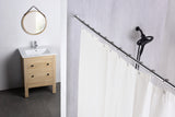 48-88 Inches Shower Curtain Rod with Shower Hooks in Polished Chrome | Adjustable Tension Shower Doorway Curtain Rod | Rust Resistant No Drilling Anti-Slip Bar for Bathroom | AC-AZSR88CH