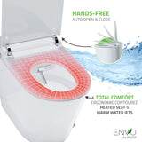 ANZZI ENVO Echo Smart Bidet Toilet (1.28 GPF), Elongated, Touchless Operation (Motion/Foot Sensor, Voice/Wi-Fi), UV Nozzle Sterilization, and Deodorizer