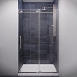 Madam Series 44 to 48 in. x 76 in. Sliding Frameless Shower Door with Tsunami Guard Tempered Glass