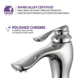 ANZZI Anfore Single Handle Bathroom Faucet, Low Spout (3.25" H), 1.2 GPM WaterSense Certified, Rhino Alloy Solid Brass, Various Finishes