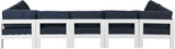 Nizuc - Outdoor Patio 7 Piece Modular Sectional With White Frame
