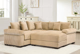 DESEO 79" Sectional Sofa with Ottoman