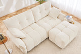 CHARLOTTE 78" 2-Seater Sofa with 1 Ottoman