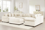 DESEO 137" Sectional Sofa with Ottoman