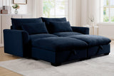PERTH 86" Loveseat with 2 Ottomans
