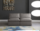 Plush - Modular Armless 2 Seat Sofa