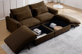 PERTH 86" Loveseat with 2 Ottomans