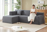 Livo 96" Corduroy Chaise Sofa