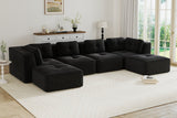 CORDELIA 151" 4-Seater High Armrest Sofa with 2 Ottomans