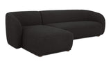 Faye Left Sectional Black Boucle
