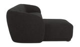 Faye Left Sectional Black Boucle