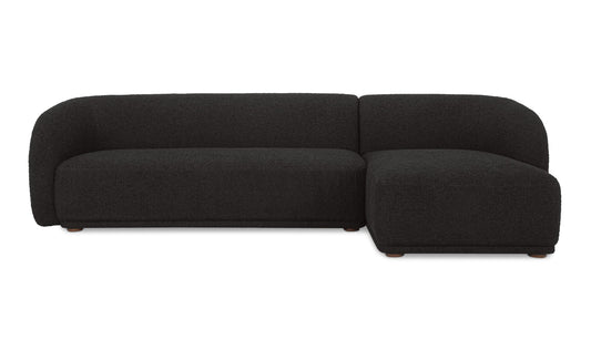 Faye Right Sectional Black Boucle