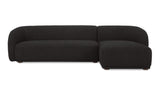 Faye Right Sectional Black Boucle