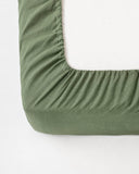 Forest green linen sheet set (4 pcs)