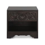 Taj 26" Nightstand with Plinth Base in Vintage Brown