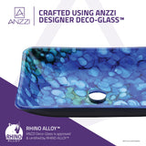 Voce Series Deco-Glass Vessel Sink in Lustrous Blue
