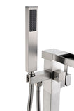 ANZZI Union Floor Mount Tub Filler (41" H), 2-Handle Control, 60" Hand Sprayer, Solid Brass, cUPC Certified, Various Finishes