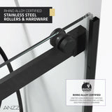 Stellar Series 76 in. x 57-60 in. Frameless Sliding Glass Shower Door with Shower Base Stellar Series - Multiple Finishes
