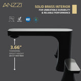 ANZZI Angular 8" Widespread Bathroom Faucet, Low Arc Spout (4.53" H), 2-Handle Brass Construction, 1.2 GPM Water-Saving, Rhino-Alloy Certified, Various Finishe