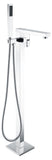 ANZZI Khone Floor Mount Tub Filler (41" H), 2-Handle Control, 60" Hand Sprayer, Solid Brass, cUPC Certified, Various Finishes