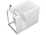 ANZZI Value Series 30" x 53" Therapeutic Walk-In Tub with Dual Hydrotherapy (Air & Water), Inline Heater, and Quick Fill Faucet, White