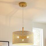 Glacier Pendant Lamp - Oak + Natural + Gold