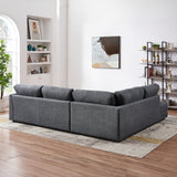 Glander Grey Fabric Left-Facing Sectional Sofa