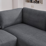 Glander Grey Fabric Right-Facing Sectional Sofa