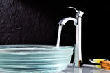 ANZZI Harmony Elegant Vessel Sink Faucet (8.77" H), Single Hole, WaterSense Certified, Rhino Alloy Solid Brass, Various Finishes