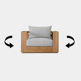 Hayman Teak Swivel Lounge Chair