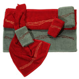 Embroidered Barbwire 3PC Towel Set