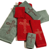 Embroidered Cross 3PC Towel Set