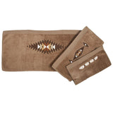 Yosemite Embroidered 3PC Bath Towel Set, Mocha