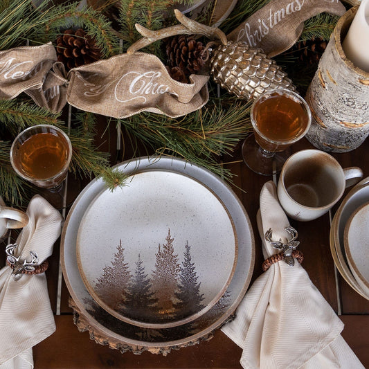 Clearwater Pines 16PC Ceramic Dinnerware Set