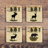 Multi-Animal Coaster, Set of 4