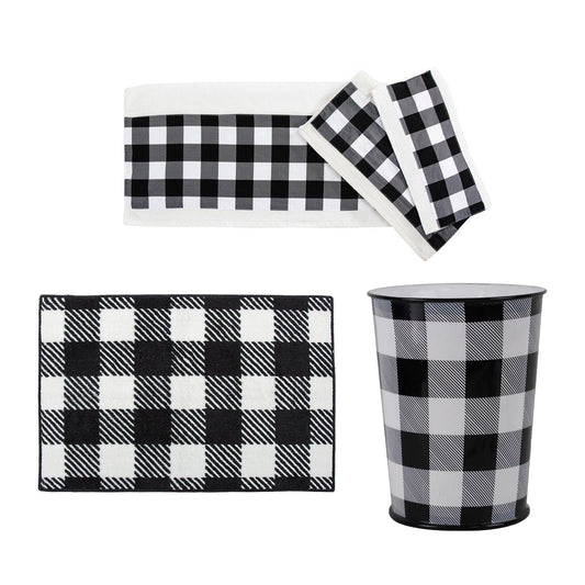 Camille Buffalo Check 5PC Bath Accessory and Towel Set