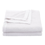 Stonewashed Cotton Waffle Weave Coverlet