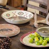 Aztec Bear Melamine Dinner Plates, Set of 4