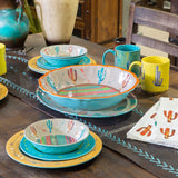 Cactus Melamine Dinner Plate Sets, Set of 4