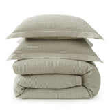 Stonewashed Cotton Waffle Weave Duvet Cover Set