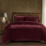 Stella Faux Silk Velvet Duvet Cover Set
