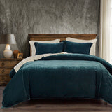 Stella Faux Silk Velvet Duvet Cover Set