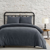 Stonewashed Cotton Canvas Duvet Cover Set