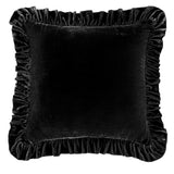 Stella Faux Silk Velvet Ruffled Euro Sham