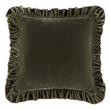 Stella Faux Silk Velvet Ruffled Euro Sham