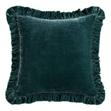 Stella Faux Silk Velvet Ruffled Euro Sham